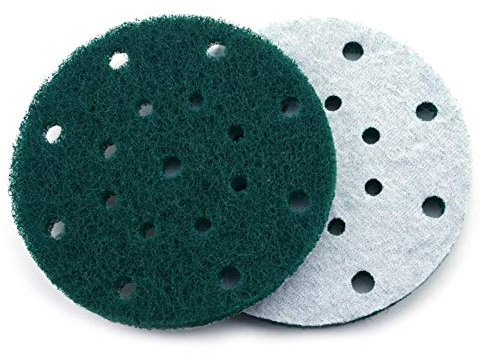 WNJ-TOOL, 2PCS 6 Inch 150mm 240/1000 Grit Scrubbing Pads Flocking Industrial Scouring Pad Heavy Duty Cleaning For Home Automotive (Size : 240 Grit)