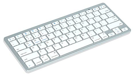 ZENO Bluetooth Keyboard for Mac | Wireless Keyboard for Apple MacBook Pro/Air, iMac, iMac Pro, Mac Mini, Mac Pro | QWERTY UK Layout | Ultra Slim Design | Silver