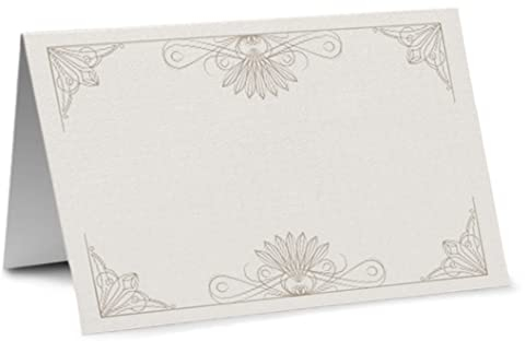 Partycards Tischkarten Geburtstag, Tischkarten Hochzeit, Tischdeko Hochzeit, Hochzeitsdeko Tisch - 50 Stück, Namensschilder, DIN A7, Platzkarten Kommunion, Namenskarten Konfirmation, Taufe