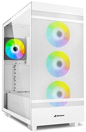 Sharkoon Rebel C50 RGB, ATX PC-Gehäuse, Weiß