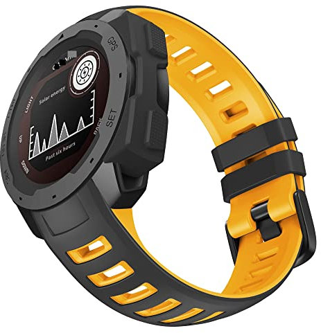 ANZOAT Correas de silicona para reloj inteligente Garmin Instinct de 22 mm, correa de repuesto para instinto/deportes electrónicos/marea/solar, For Instinct Solar, Agate