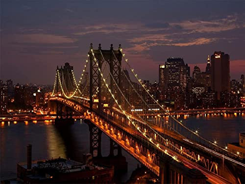 Wooden Adult Puzzle 1000 Pieces City City NYC Usa New_York Home Art Deco Game Educational75*50cm