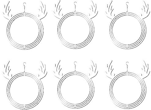 TsoLay 6 Packs de 10 Pouces Sublimation Moulin à vent Blancs Suspendus Moulin à vent pour Cadeaux Jardin Décoration