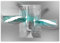 H4700M_TV5BK Papier peint intissé Motif anges Turquoise 152 x 104 cm