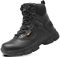 5.AA B869 Stivaletti tattico Mid High Rise Scarpe da Trekking Stivali in Pelle, Uomo nero 41 EU
