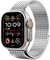 LULULOOK Milanese Armband für Apple Watch Ultra 2/Ultra Armband 49mm 46mm 45mm 44mm 42mm, Prämie Magnetisch Edelstahl Metall Mesh Armbänd für iWatch Ultra Series 10 9 8 7 6 SE 5 4 3 2 1 Herren Damen