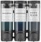 Shampoo and Conditioner Dispenser,Shower Soap Dispenser 3 Chamber No Drill Wall-Mounted Shampoo Dispenser for Shower Wall Mounted Shower Dispenser for Bathroom Hotel Large Capacity,Black