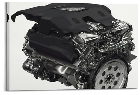NIZIEE Sportwagen-Motor-Poster für Land Rover 5,0 l, V8-Motor, dekoratives Gemälde, Leinwand, Poster, 20 x 30 cm