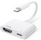 Adaptateur HDMI pour iPhone [Certifié Apple MFi] 1080P Lightning HDMI AV Numérique Adaptateur,Vidéo et Audio Synchronisation d'écran Connecteur pour TV/Projecteur/Moniteur,Compatible avec Tous Le iOS