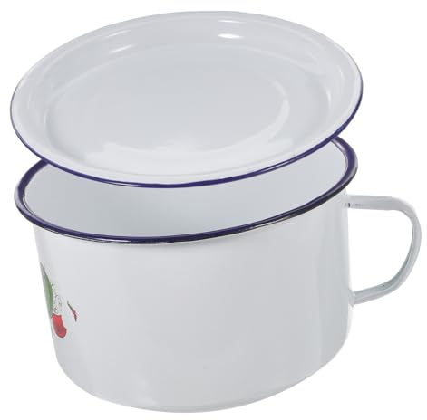 LIFKOME 1 Set Smalto Snack Cup contenitori Vintage ▾ ciotola del cibo antico zuppiera sacco per il pranzo