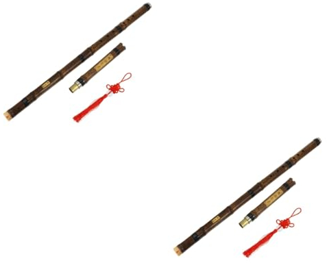 Toyvian 2St Das alte Xiao Chang Xiao Musikinstrument Flöte zufälliges Geschenk Holzflöte musikinstrumente musical instruments Tonart g Flöte vertikale Bambusflöte Erwachsener China Kind