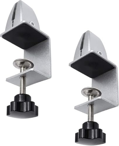 GHCLUKC 2 Stück Schreibtisch Trennwand Klemme Lünette Schreibtisch Trennwand Clip Aluminium-Schreibtisch-Trennclips,für Büro, Bibliothek, Klassenzimmer