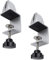 GHCLUKC 2 Stück Schreibtisch Trennwand Klemme Lünette Schreibtisch Trennwand Clip Aluminium-Schreibtisch-Trennclips,für Büro, Bibliothek, Klassenzimmer