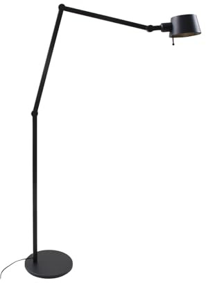 Lucande Stehlampe Silka (Modern) in Schwarz aus Metall (1 flammig, E27) - Stehleuchte Standleuchte Floor Lamp Wohnzimmerlampe Arbeitszimmerleuchte