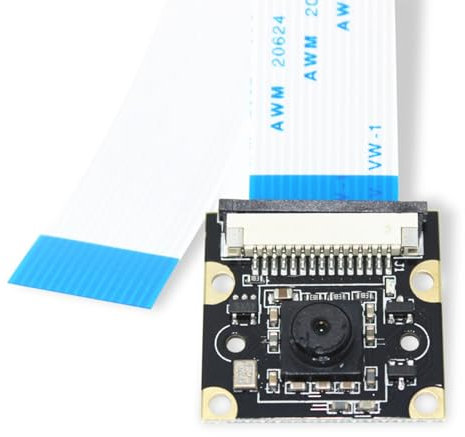 Bydezcon Kamera-Video-Modul, 5 Megapixel, 1080p, Webcam-Sensor, OV5647, mit flexiblem Flachbandkabel für RPi 2/4/3B+ 2592 x 1944 Weitsichtkamera