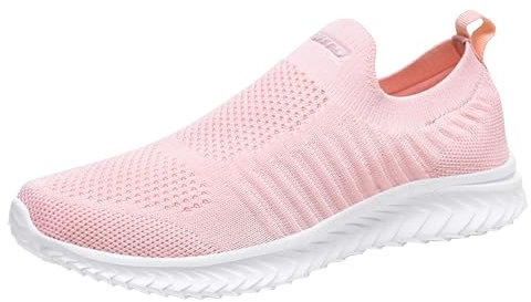 Chaussures de sport respirantes pour homme et femme, baskets de course légères pour homme, chaussures de sport 41, Rose, 44 EU
