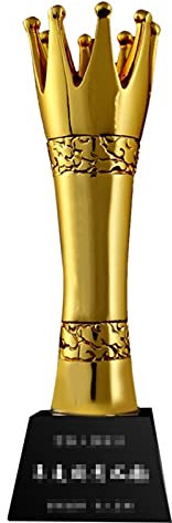 HLUONGTN Trofei, Medaglie e Premi Trofeo in Resina D'Oro, D'Argento e Di Bronzo/D/8X27Cm