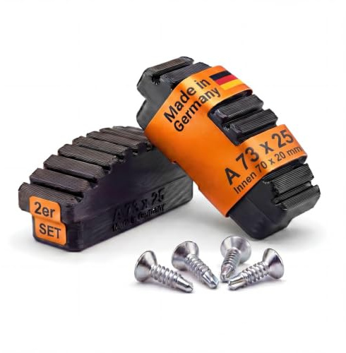 DRUCKSOLUTIONS Leiterfüße Ersatz 2er Set | Ersatzfüße Innenschuhe aus TPU für Sprossen- & Stufenleitern — Rutschfest, UV-Beständig, Bodenschonend | Leiter Füße Leiterfüsse | inkl. Befestigungsschraube