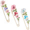 3 Pièces Broche Femme Vetement,Grosse Epingle A Nourrice, Mariage Sécurité Clips pour Pull Col Châle Cardigan Echarpe