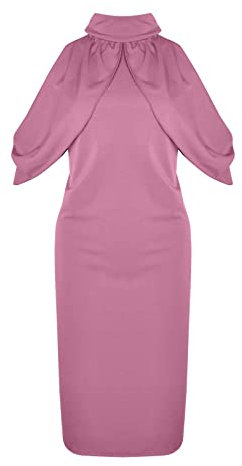 Personnalité, robe unie, design simple en filigrane, convient pour toutes les occasions robes pour femme à paillettes, Rose, L