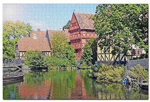 Dänemark Puzzle 1000 Teile Dänemark Den Gamle von Aarhus Puzzlespiel Kunstwerk Reisesouvenir 52x38CM