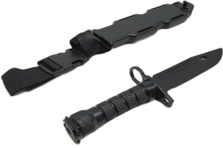 DELFIERO Coltello in Plastiica Nera per Allenamento