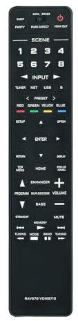 RAV576 Replaced Remote Commander fit for Yamaha RX-A2A RX-A2ABL RX-A4A RX-A4ABL RX-A6A RX-A6ABL RX-A8A RX-A8ABL RX-V4A RX-V4ABL VDM8710 MusicCast Aventage 7.2 11.2 Channel AV Receiver Stereo System