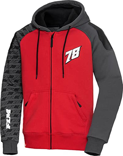 FLM Drift Sport Hoodie mit Protektoren - Schutzklasse A - Luftdurchlässig - CORDURA Verstärkung - Schwarz