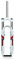 HSIRYAOHD MTB DH FedergabelBikes Forcella di Sospensione 26 Pollici 100mm Viaggio Mountain Bike Forcella anteriore 1 1/8 Tubo Dritto Lega di Alluminio Forcella Meccanica QR 9mm Disc/V Brake (Bianco
