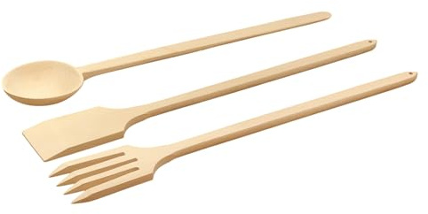 Utensilios de cocina de madera gigante para mezclar en una olla XXL 85 cm 3 piezas