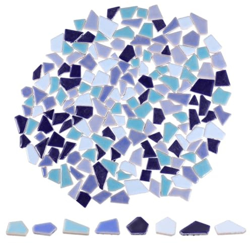 Didiseaon Mosaic Tiles 200g Irregular Ceramic Pieces for DIY Crafting Colourful Tile Assortment for Home Decoration Garden Art Projects Floor Inlay and Creative Handmade Designs