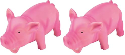 Love Story AMI Confort Cochon Grogne Jouet pour Chien en Latex 15 cm (Lot de 2)