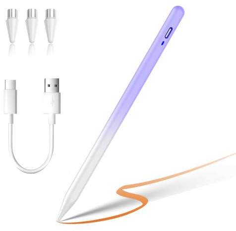 Tablet Stift Android mit 3 POM Feder, Handy Stift Type-C Schnellladung Stylus Pen for Touch Screens Kompatibel mit Samsung/Huawei/Mi/Vivound Anderen Android Device und Tablet Geräten -Gradientenlila‌