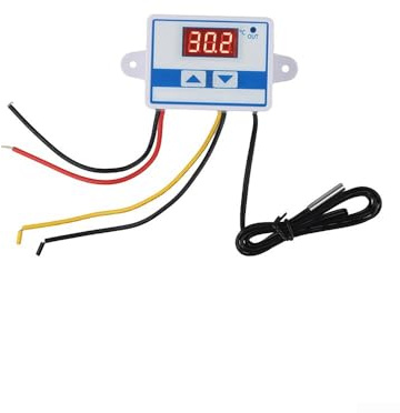 Belnotelt Digital Temperature Controller Thermostat Switch For W3007, DC 12V-60V Input, -50 To 110°C Range, 0.1°C Accuracy, MOS Output, High-Brightness LED Display(12V)