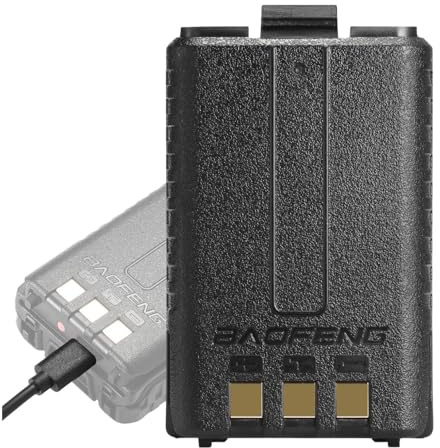 BAOFENG Aufgerüsteter BL-5 Aufladbarer Li-Ionen 1800mAh Akku | Mit BAOFENG UV-5G, GT-5R, UV-5R PLUS, UV-5R TP und UV-5RA. Original UHF/VHF Dual-Band Amateurfunk-Akku.