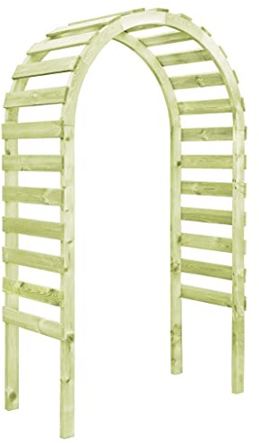 Pergola da giardino in legno di pino impregnato, 130 x 60 x 230 cm, con design ad arco, autoportante, come arco per rose, traliccio per terrazza, balcone e giardino