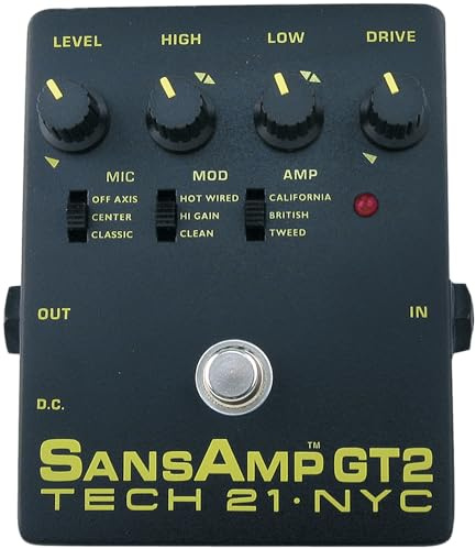 Tech 21 SansAmp GT2 Tube Amp Emulator Pedal