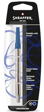 Sheaffer Classic SH-97325 Original Refill for Gel Ink Rollerball Pen, Medium Point, Compatible with Shaeffer Prelude and Legacy Rollerball Pens, 1 Pack, Blue