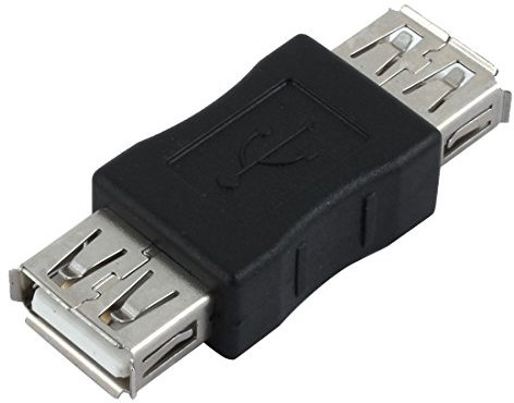 sourcing map 1 Pack USB 2.0 Type A Female to Type A Female Connector Converter Adapter, Black