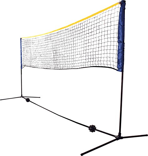 Schildkröt Netzgarnitur Kombi, freistehendes Freizeit-Netz für Badminton, Street-Tennis und andere Sportarten, stufenlos höhenverstellbar von 0,75 m bis 1,55 m, Breite 3 m, 970994