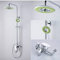 Gowe Luxus 20,3 cm Rainfall Wasserfall Dusche Wasserhahn Set Badewanne Armatur Dusche Spalte