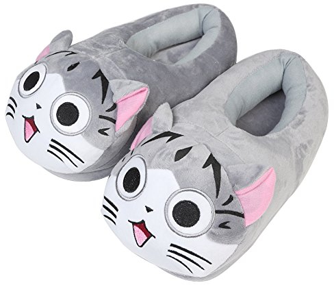 Dracarys Inner Warm Winter Slipper - gemütlicher weicher Plüsch Lustige Comic Kitty und Dragon Slippers - für Erwachsene Kids Teens Warm Home Slipper - EU36-41