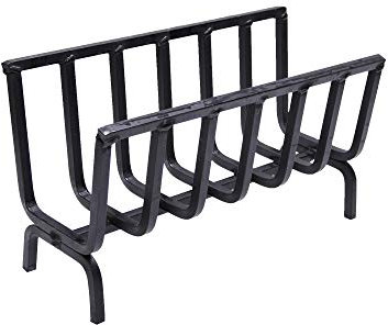 Fonderia Bongiovanni | Brucialegna | porta legna | portalegna da interno | portalegna da esterno | braciere | in ferro per camino e barbecue (cm 48x20x8h)