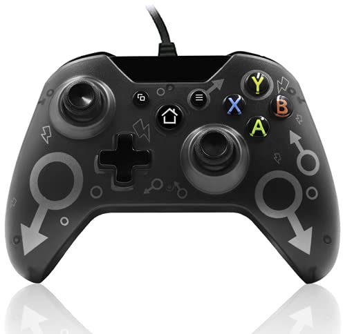 Mando para Xbox One PC con Cable controlador cableado compatible con Windows PC 7/8/10 soporte y controles de audio