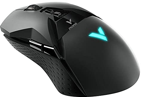 Rapoo VPRO VT950 kabellose Gaming Maus programmierbare Tasten 16.000 DPI Sensor LED-Multi-Color Beleuchtungssystem ergonomisch für Rechtshänder PC & Mac - schwarz