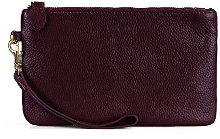 befen Wristlet Purses for Women, Genuine Leather Small Clutch Bag Cell Phone Purse and Handbags with Wrist Strap & Card Slots