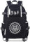 Roffatide Anime Black Butler Leuchtende Schultasche Laptop-Rucksäcke mit USB-Ladeanschluss & Kopfhöreranschluss Schwarz