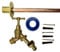 UKDeals direct® Gartenhahn-Set für den Außenbereich, Wandmontage mit Durchgangsflansch, Messing, Gold