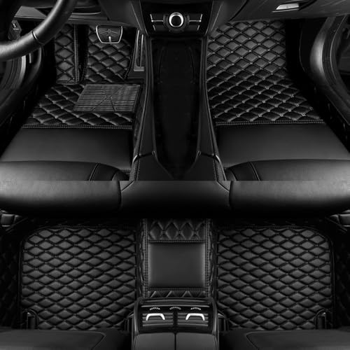 Cobear Tapis de Sol de Voiture pour 98% des berlines, des compactes, des coupés, des Breaks, des cabriolets et des monospaces - Tapis de Sol Auto en Cuir synthétique imperméable,Noir