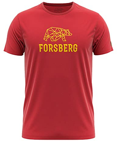 FORSBERG Skogson T-Shirt Herren mit großem Bärenlogo - hochwertiges Baumwoll-Shirt für Alltag, Freizeit und Arbeit, mehrere Farben